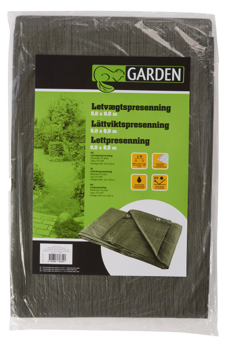 Presenning Grön 5 x 8 m